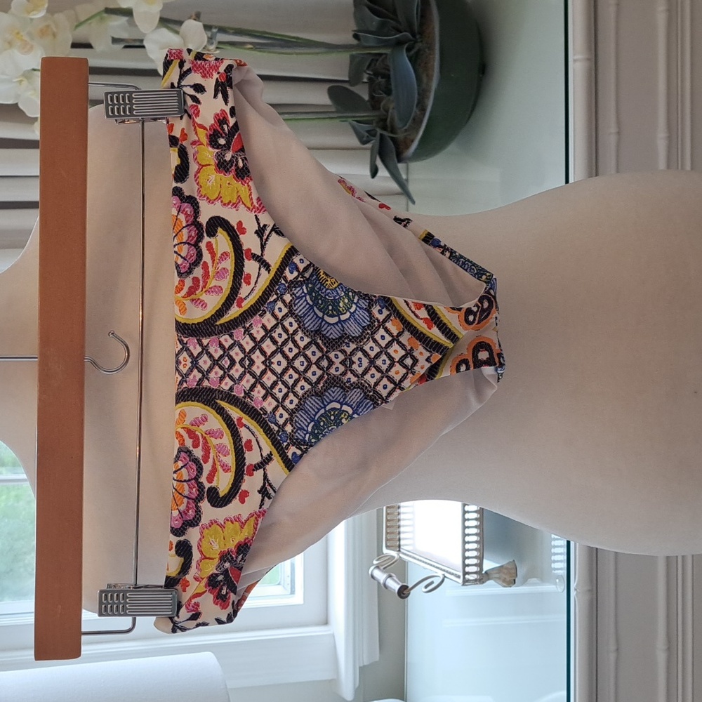 NWT‎ Ella Moss Womens Summer Retro Pant Print Bikini Bottom Lined Size Small
